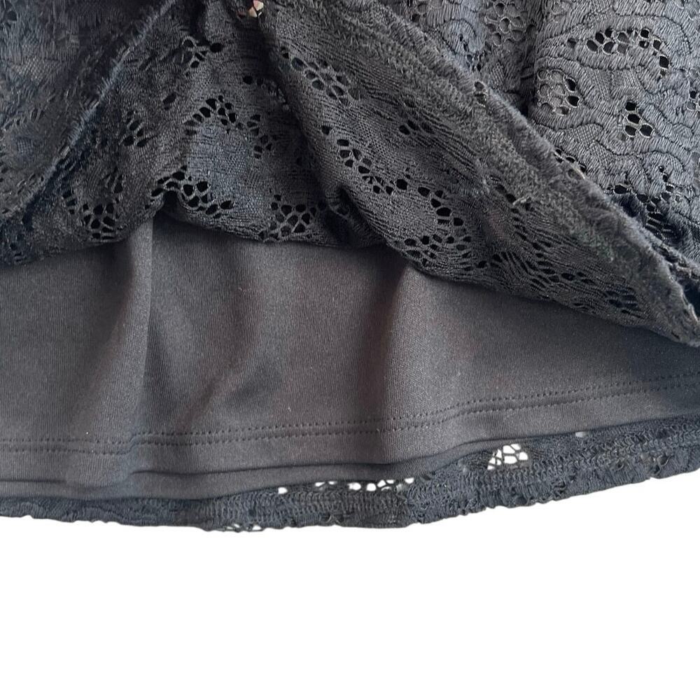 Show Me Your Mumu Tyler Dress Black Lace Swing Tunic Mini USA Long Sleeve - M - Picture 4 of 10